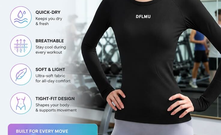 Women’s Quick-Dry Long Sleeve Yoga Top | Breathable Fitness & Running Shirt