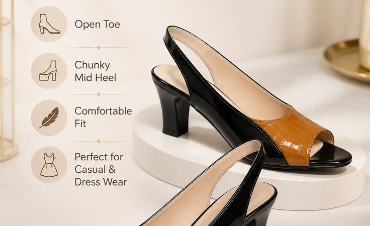 Elegant Women’s Open-Toe Mid-Heel Sandals