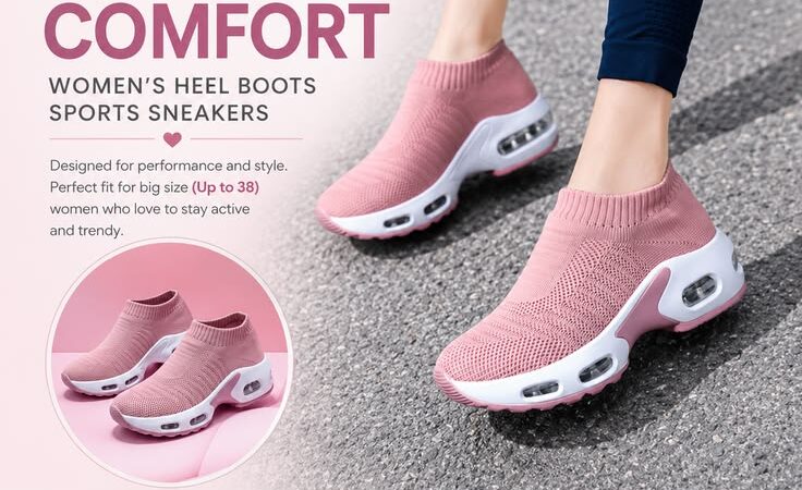 Women’s Slip-On Air Cushion Sneakers | Lightweight Breathable Running & Walking easily
