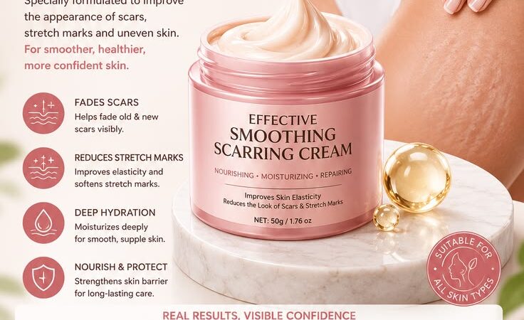 ✨ Effective Smoothing Scarring Cream | Stretch Mark & Scar Repair Gel – 44% OFF