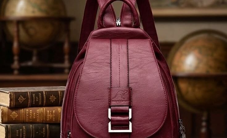 Vintage Retro Leather Backpack ๐