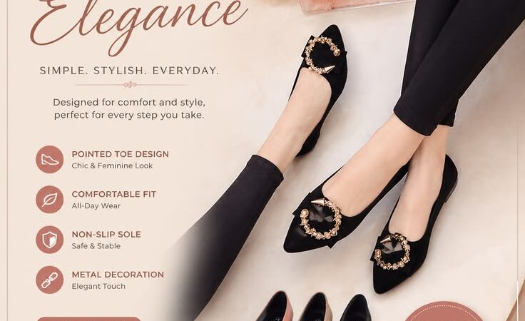 ✨ Elegant Pointed Toe Flats for Women | Stylish Metal Decor Casual Shoes
