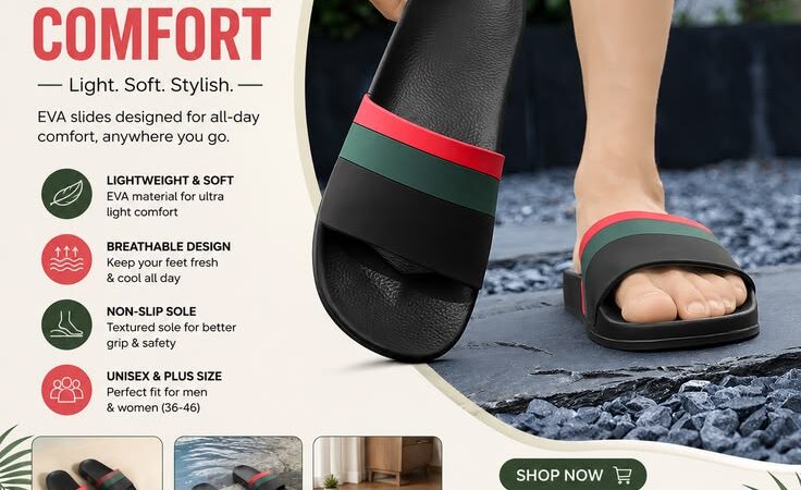 Unisex EVA Summer Slippers – Lightweight Non-Slip Beach Slides for Men & Women |