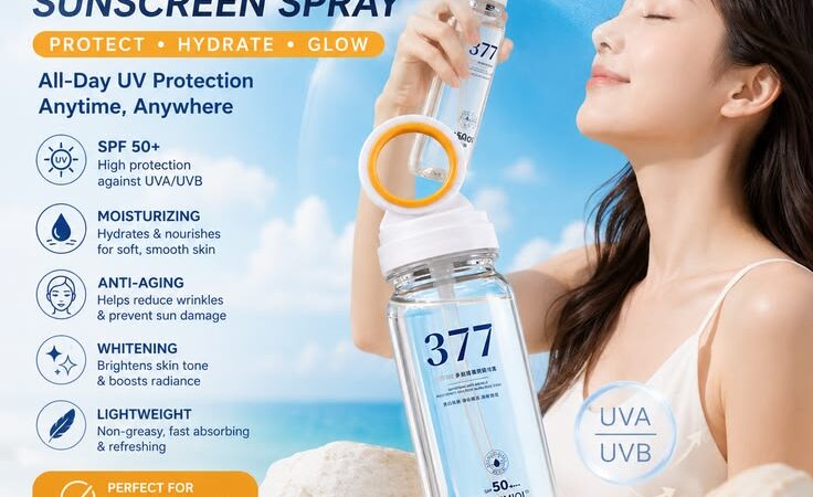 SPF50+ Sunscreen Spray for Face, Body & Neck