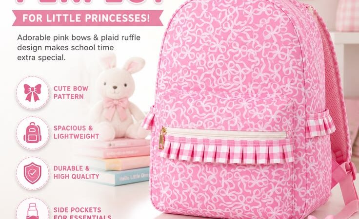 Cute Pink Ruffle Backpack for Girls 🎀