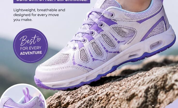 ✨ Silver Lavender Sneakers | Lightweight Women’s Casual Sports Shoe