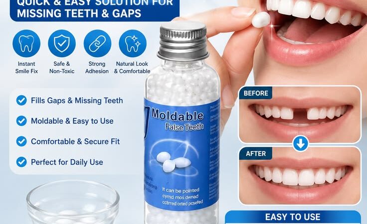 Temporary Tooth Repair Kit | Moldable False Teeth Resin for Gaps, Chipped & Missing Teeth