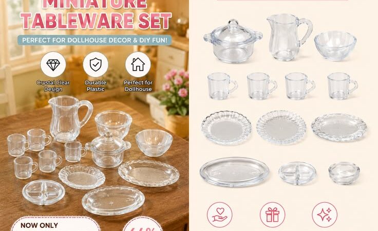 🏠✨ Create a charming miniature world with this 17PCS 1:12