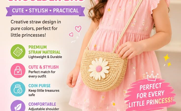 Summer Girls Straw Shoulder Bag | Cute Princess Mini Crossbody Coin Purse