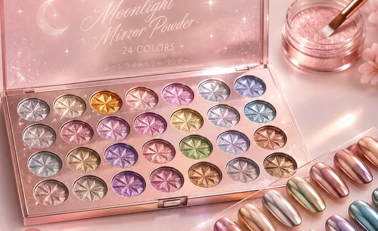✨ High-End Nail Art Set | 24 Colors Moonlight Mirror Powder Kit