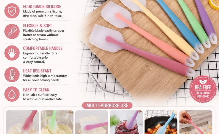 Heat-Resistant Silicone Spatula for Baking & Cooking