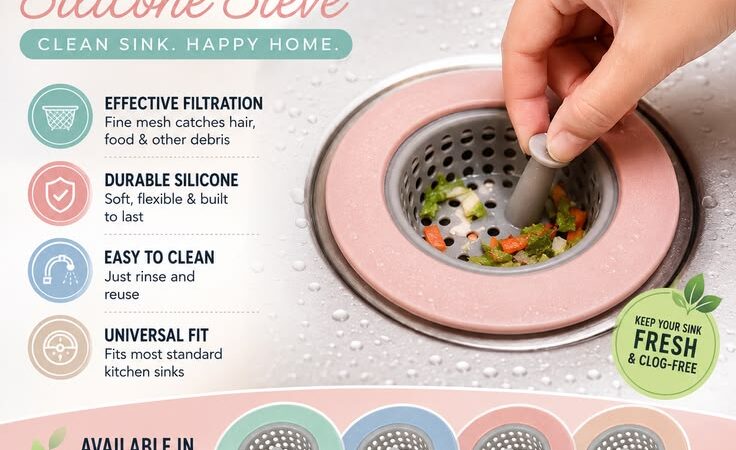 Silicone Sink Strainer for Hair & Food Waste