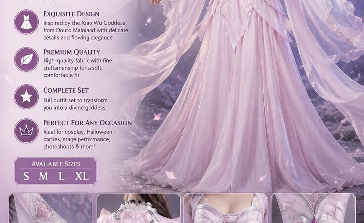 Douro Mainland Xiao Wu Goddess Cosplay Costume for Women | Elegant Xianxia Anime Halloween Party
