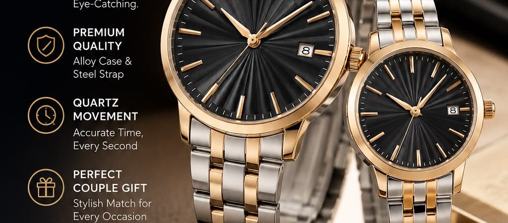 Timeless Men’s & Women’s Business Watches | Elegant Sun-Pattern Quartz Couple Watches