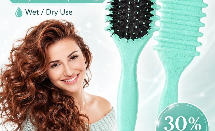 WANMEI Detangling Candy Brush for Curly Hair – Wet/Dry Scalp Massage Comb, 30% Off