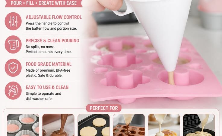 Adjustable Batter Funnel for Precise Baking Portions