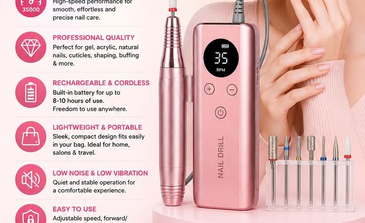 ЁЯТЕ 35000RPM Electric Nail Drill Machine | Professional Rechargeable Manicure Tool тАУ 45% OFF