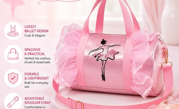 Pink Ruffle Ballet Dance Bag for Girls 🩰🎀