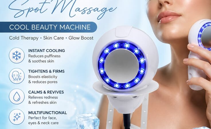 2025 Face Ice Spot Massage Machine | Cold Therapy Beauty Device for Skin Tightening & Facial Care