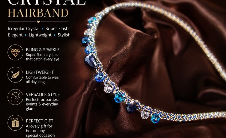 ✨ Colorful Crystal Hairband for Women | Bling Rhinestone Headband | Elegant Hair Accessory