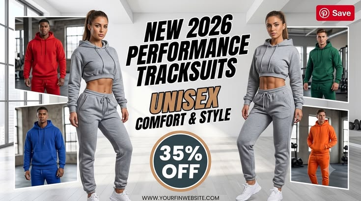 2026 Fashion Sports Tracksuit Set | Hoodie & Sweatpants