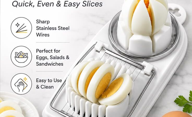 304 Stainless Steel Egg Slicer for Quick & Even Slices
