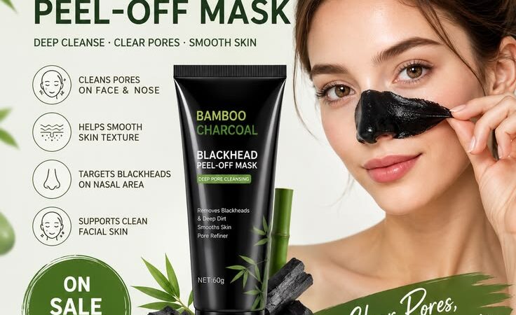 Bamboo Charcoal Blackhead Peel-Off Mask | Deep Pore Cleansing