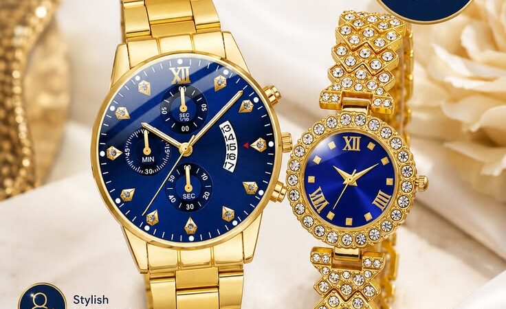 Couple Alloy Quartz Watch Set for Men & Women – Elegant Matching Watches, 50% Off