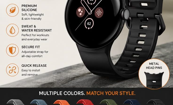 Premium Comfort for Every Workout: Soft Silicone Band for Google Pixel Watch (45mm)