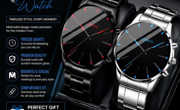 Stylish Men’s Quartz Watch – Minimalist Business & Casual Wristwatch Gift
