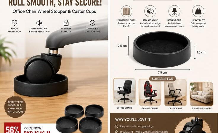 🛞 Protect Your Floors & Stop Unwanted Chair Movement! Keep your office
