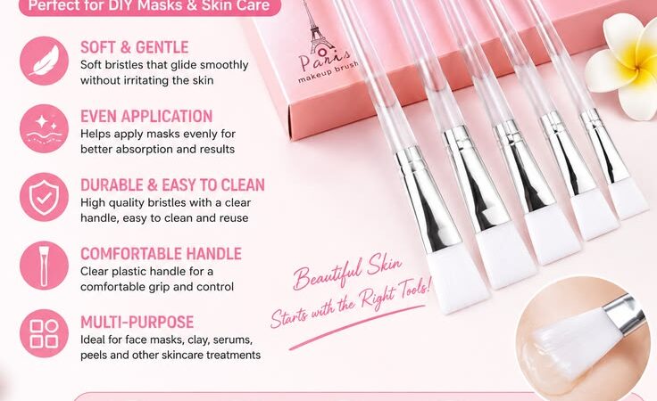 Soft Bristle Facial Mask Brush | DIY Face Mask Applicator for Skincare & Beauty
