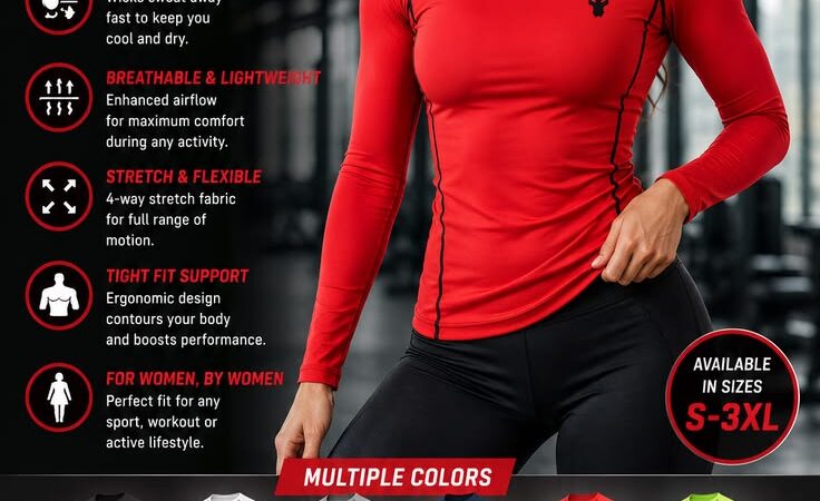 Women’s Quick-Dry Long Sleeve Sports T-Shirt | Breathable Compression Running & Gym Top