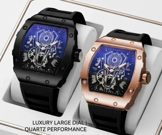 ⌚ ELEVATE YOUR DAILY STYLE with this 1/2PCS Luxury Large Dial Quartz Watch Collection.