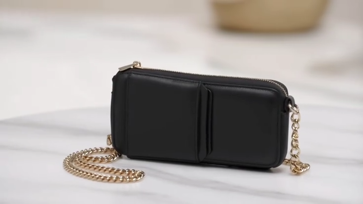 Luxury Crossbody Zipper Wallet Case for iPhone