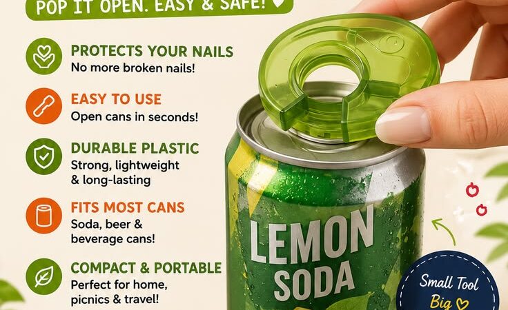 Easy Can Opener – Nail-Safe Soda & Beverage Can Tool | Up to 50% OFF