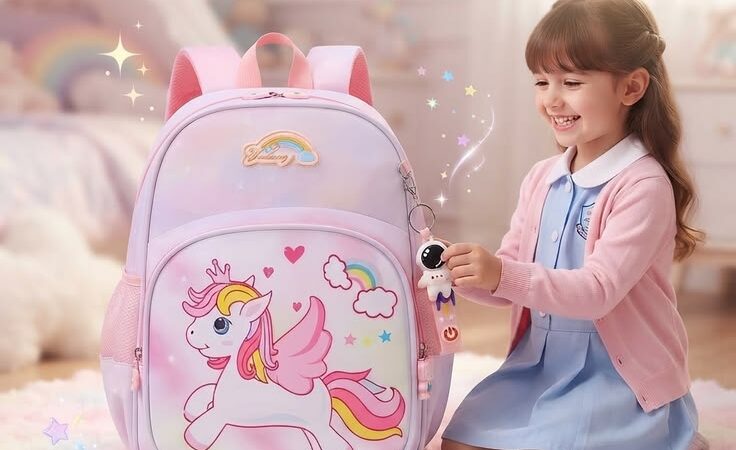 🦄✨ Magical Unicorn Backpack for Kindergarten Girls! Waterproof & Cute
