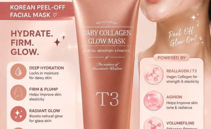 PESTLO Baby Collagen Glow Mask – Korean Peel-Off Mask for Glass Skin
