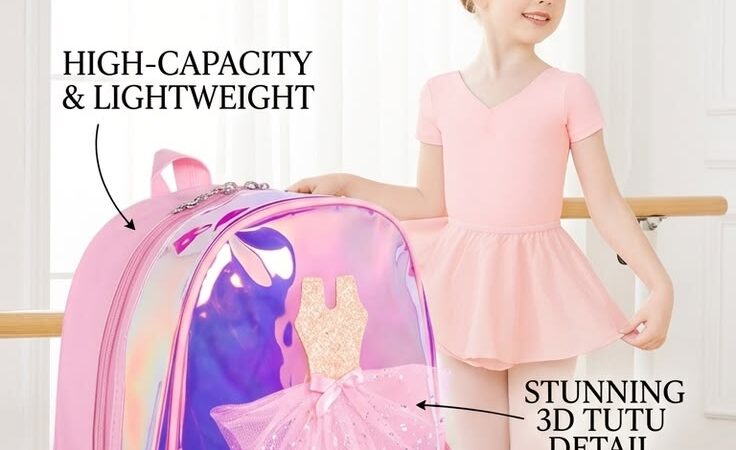 Pink Ballerina Dance Backpack for Girls | Cute Ballet Bag 🩰✨