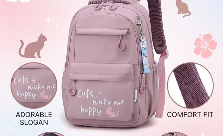 ✨ Purr-fect School Style! The Ultimate Pink Cat Backpack for Girls 🐾