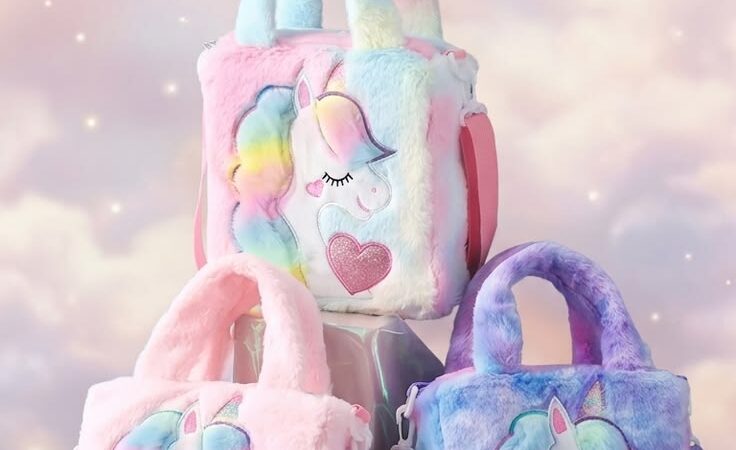 Magical Unicorn Plush Handbag for Girls | Cute Kids Crossbody Bag ЁЯжДтЬи