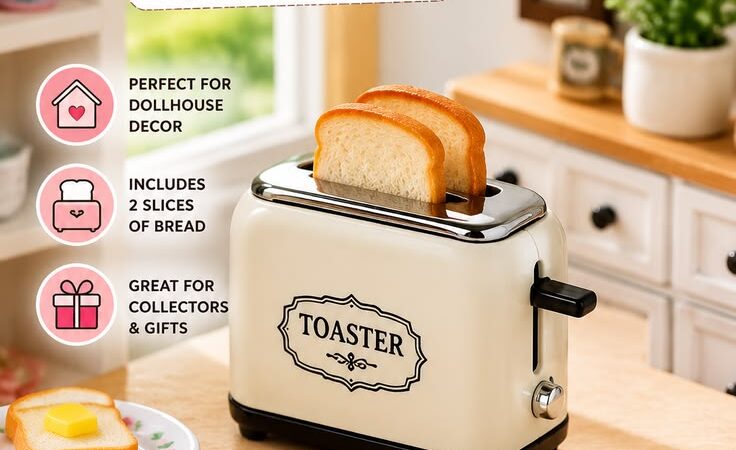 Miniature Dollhouse Toaster 🍞✨ | Tiny Kitchen Decor | Up to 54% Off