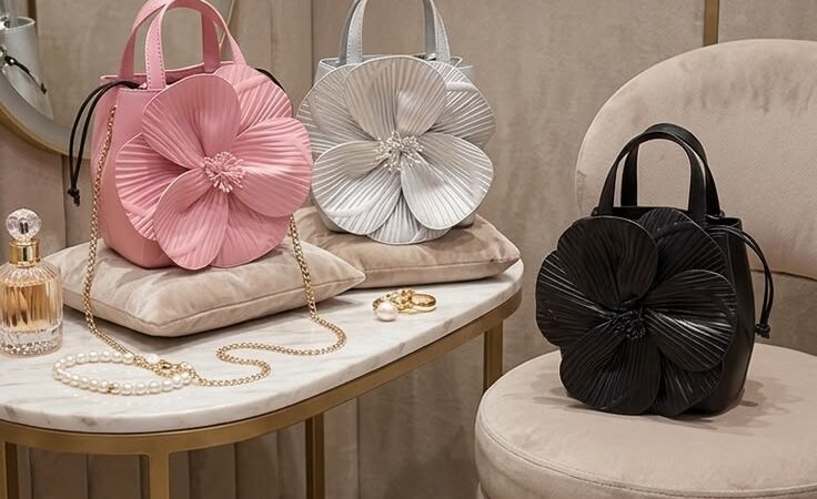 Elegant 3D Flower Bucket Bag | Wedding & Party Handbag πΈβ¨