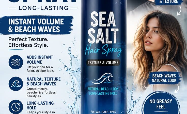 Sea Salt Hair Spray for Men & Women | Instant Volume & Beach Wave Texture