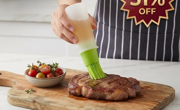 ✨ Upgrade Your Cooking! ✨ Heat-Resistant Oil Dispenser Brush | Up to 51% OFF! 🍳