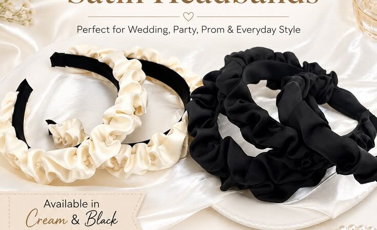 Elegant Puffy Ruffled Satin Headband for Women