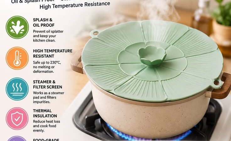 Silicone Pot Cover & Splash Guard | Oil-Proof Steamer Pad | Up to 75% Off