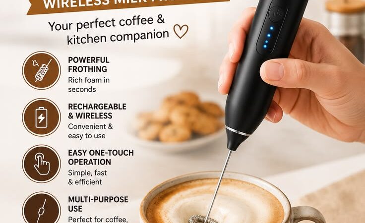 Wireless Milk Frother & Coffee Whisk | Electric Mini Mixer | Up to 50% Off