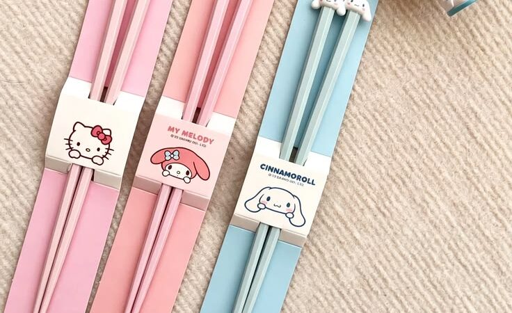 Sanrio Hello Kitty Alloy Chopsticks | Kawaii Non-Slip Dining Set | Up to 54% Off