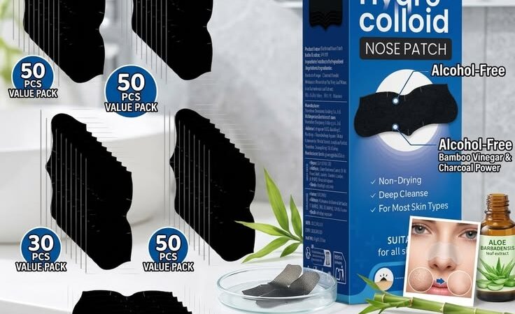 Clean Pores Fast! Alcohol-Free Charcoal Pore Strips (10/30/50 Pack) ✨